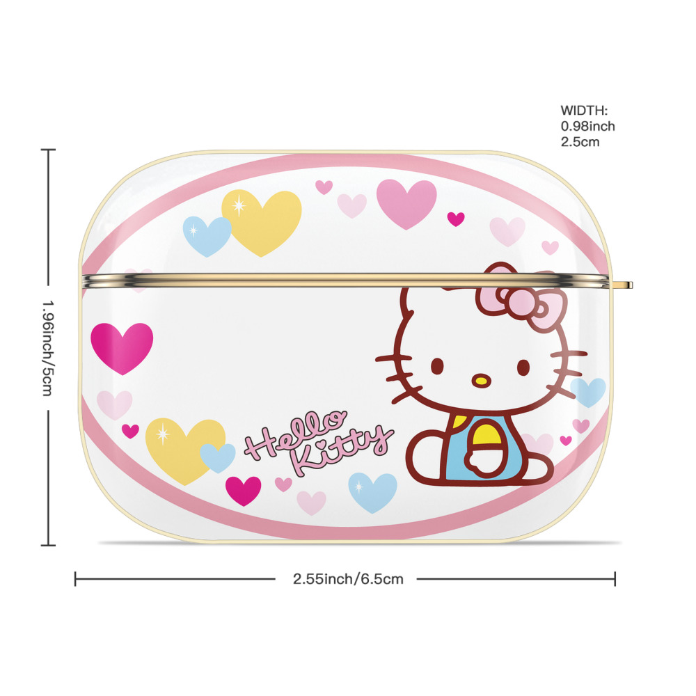 Hello Kitty ハローキティ 【AirPods Pro用】ハードシェル保護ケース｜耐衝撃・防指紋・カラビナ付き商品仕様
