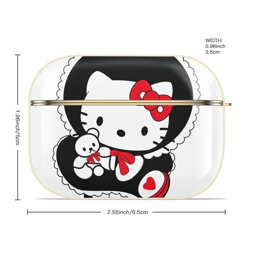 Hello Kitty ハローキティ 【AirPods Pro用】ハードシェル保護ケース｜耐衝撃・防指紋・カラビナ付き商品仕様