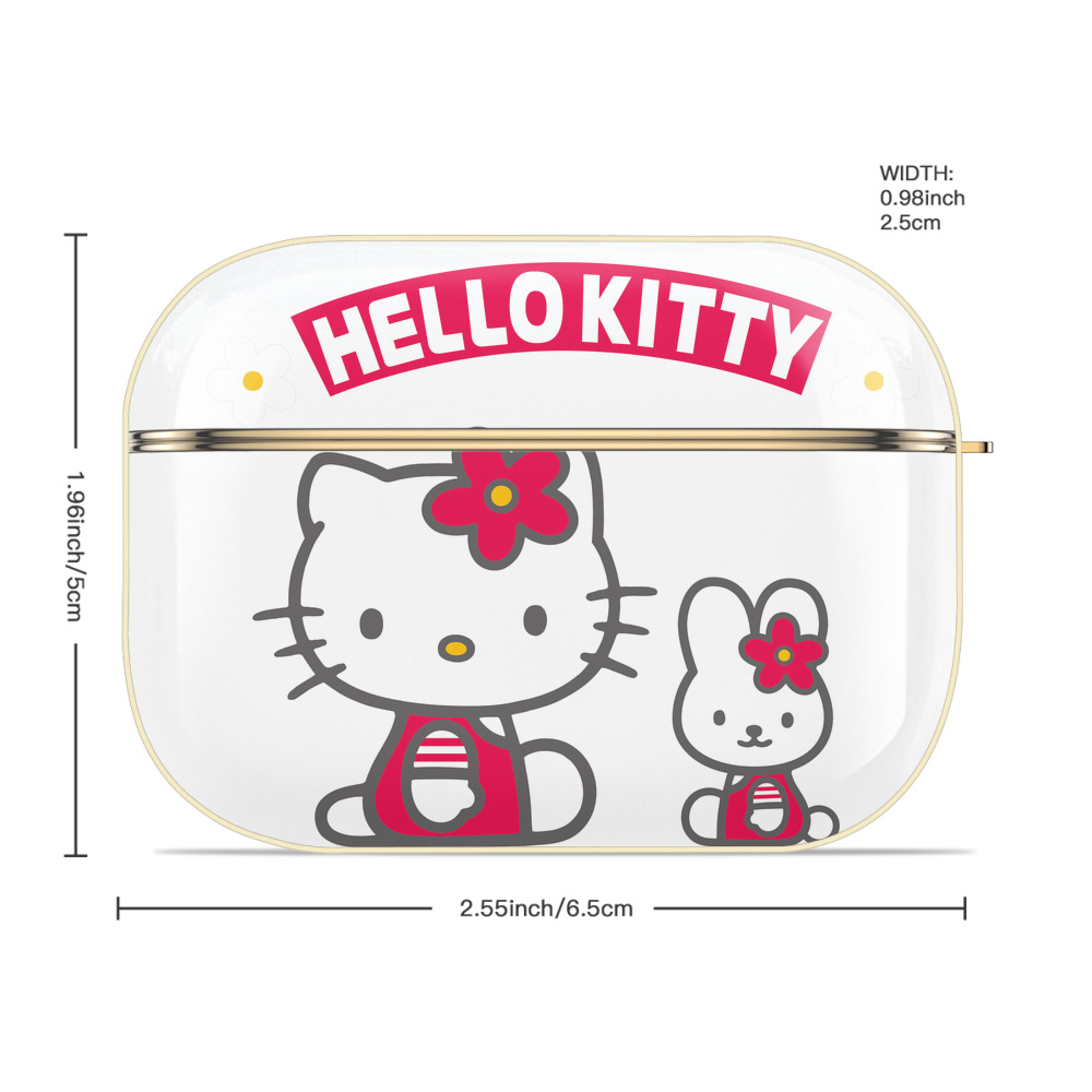 Hello Kitty ハローキティ 【AirPods Pro用】ハードシェル保護ケース｜耐衝撃・防指紋・カラビナ付き商品仕様