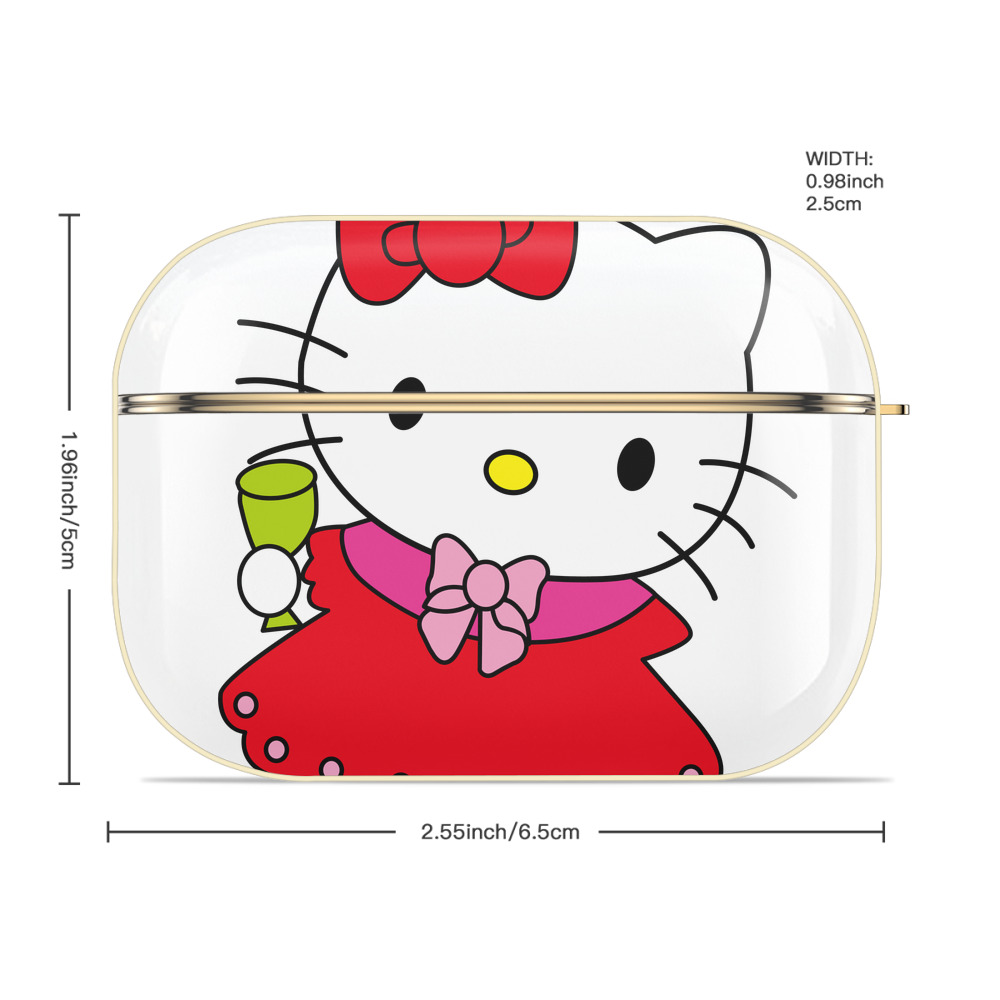 Hello Kitty ハローキティ 【AirPods Pro用】ハードシェル保護ケース｜耐衝撃・防指紋・カラビナ付き商品仕様