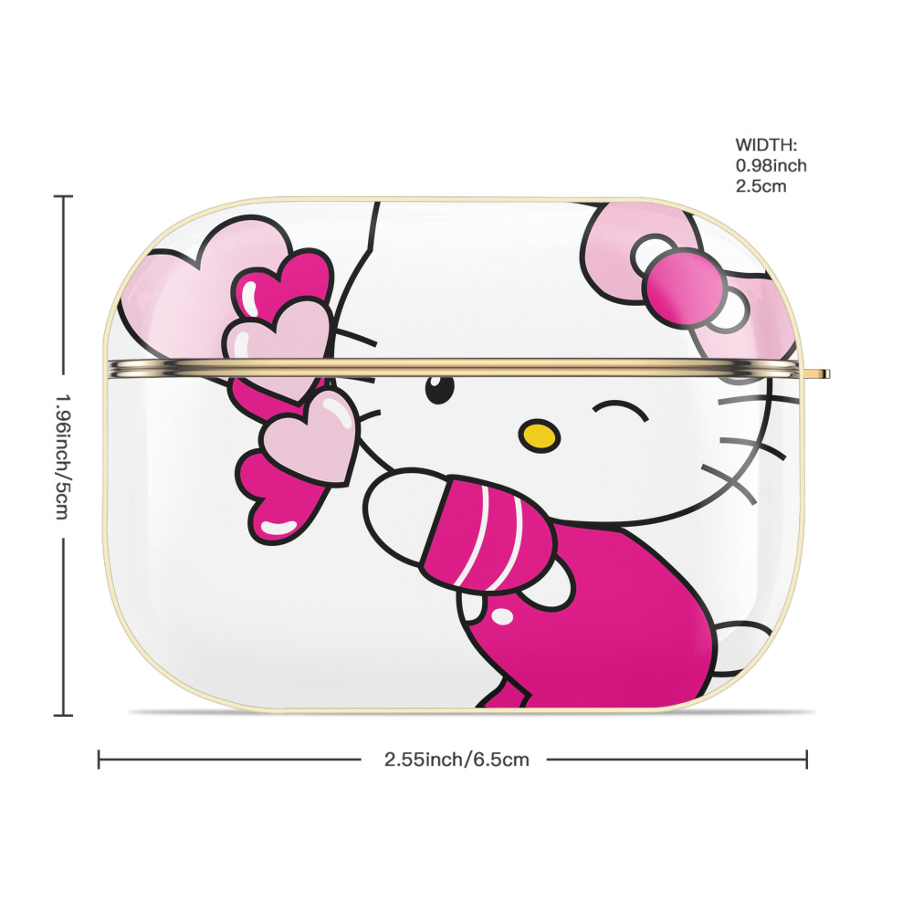 Hello Kitty ハローキティ 【AirPods Pro用】ハードシェル保護ケース｜耐衝撃・防指紋・カラビナ付き商品仕様