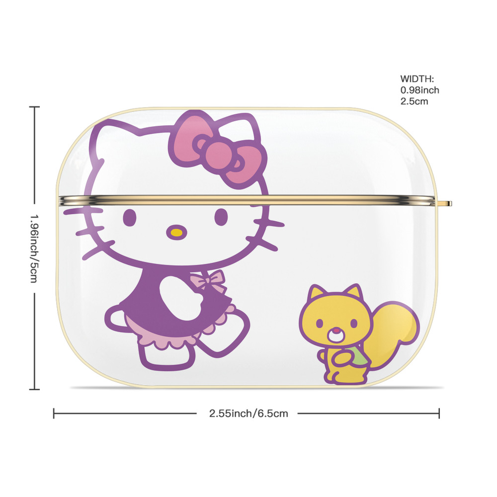 Hello Kitty ハローキティ 【AirPods Pro用】ハードシェル保護ケース｜耐衝撃・防指紋・カラビナ付き商品仕様