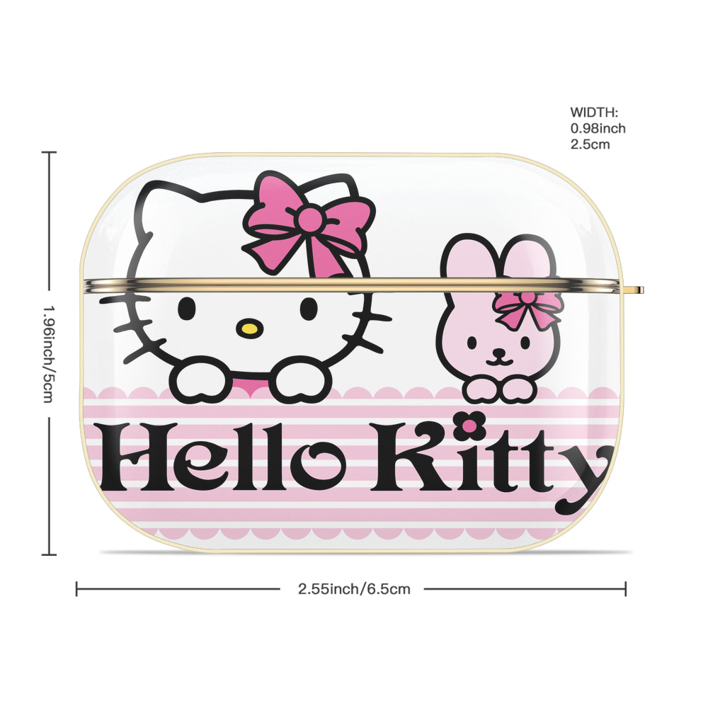 Hello Kitty ハローキティ 【AirPods Pro用】ハードシェル保護ケース｜耐衝撃・防指紋・カラビナ付き商品仕様