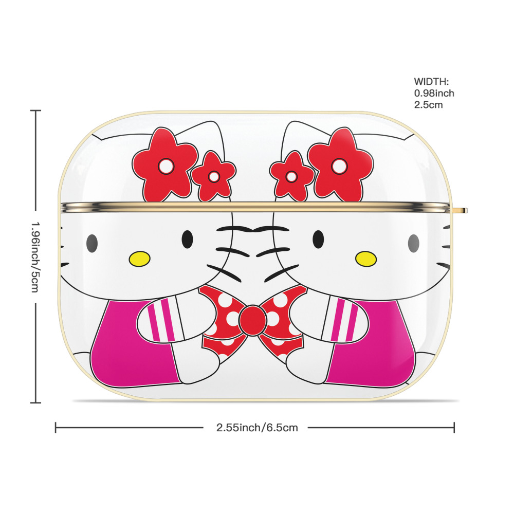 Hello Kitty ハローキティ 【AirPods Pro用】ハードシェル保護ケース｜耐衝撃・防指紋・カラビナ付き商品仕様