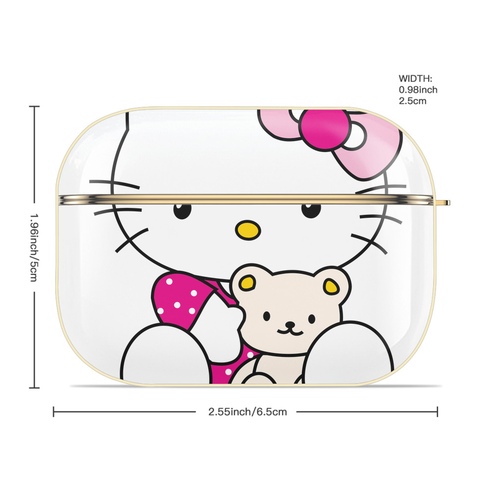 Hello Kitty ハローキティ 【AirPods Pro用】ハードシェル保護ケース｜耐衝撃・防指紋・カラビナ付き商品仕様