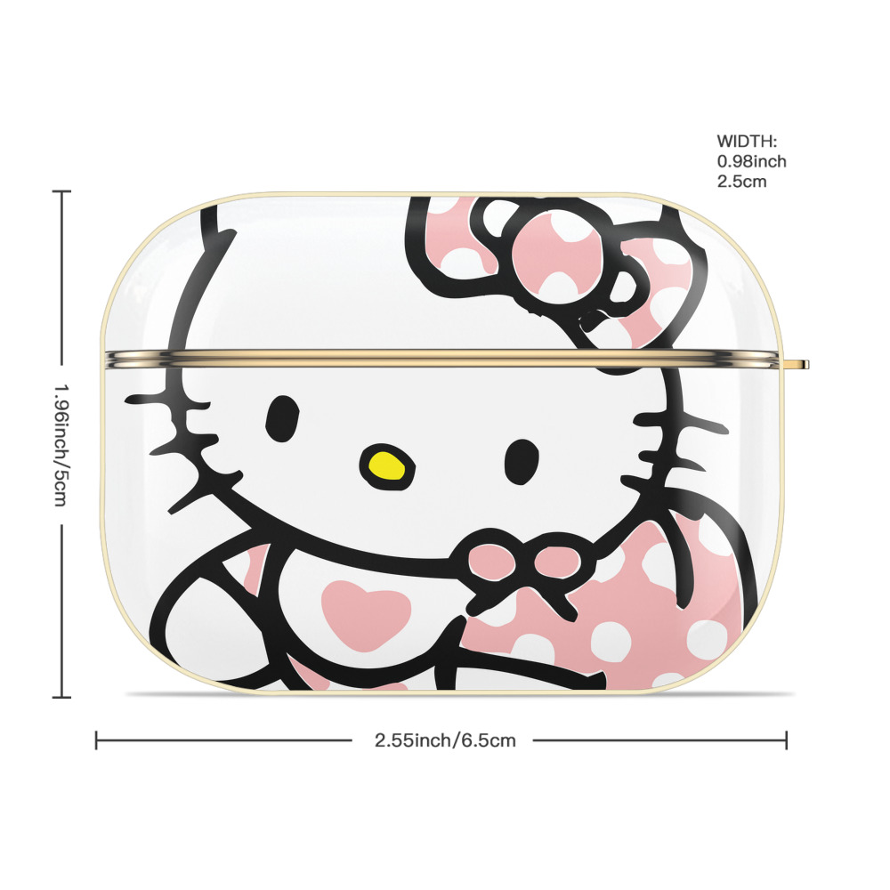 Hello Kitty ハローキティ 【AirPods Pro用】ハードシェル保護ケース｜耐衝撃・防指紋・カラビナ付き商品仕様