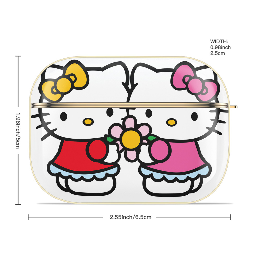 Hello Kitty ハローキティ 【AirPods Pro用】ハードシェル保護ケース｜耐衝撃・防指紋・カラビナ付き商品仕様