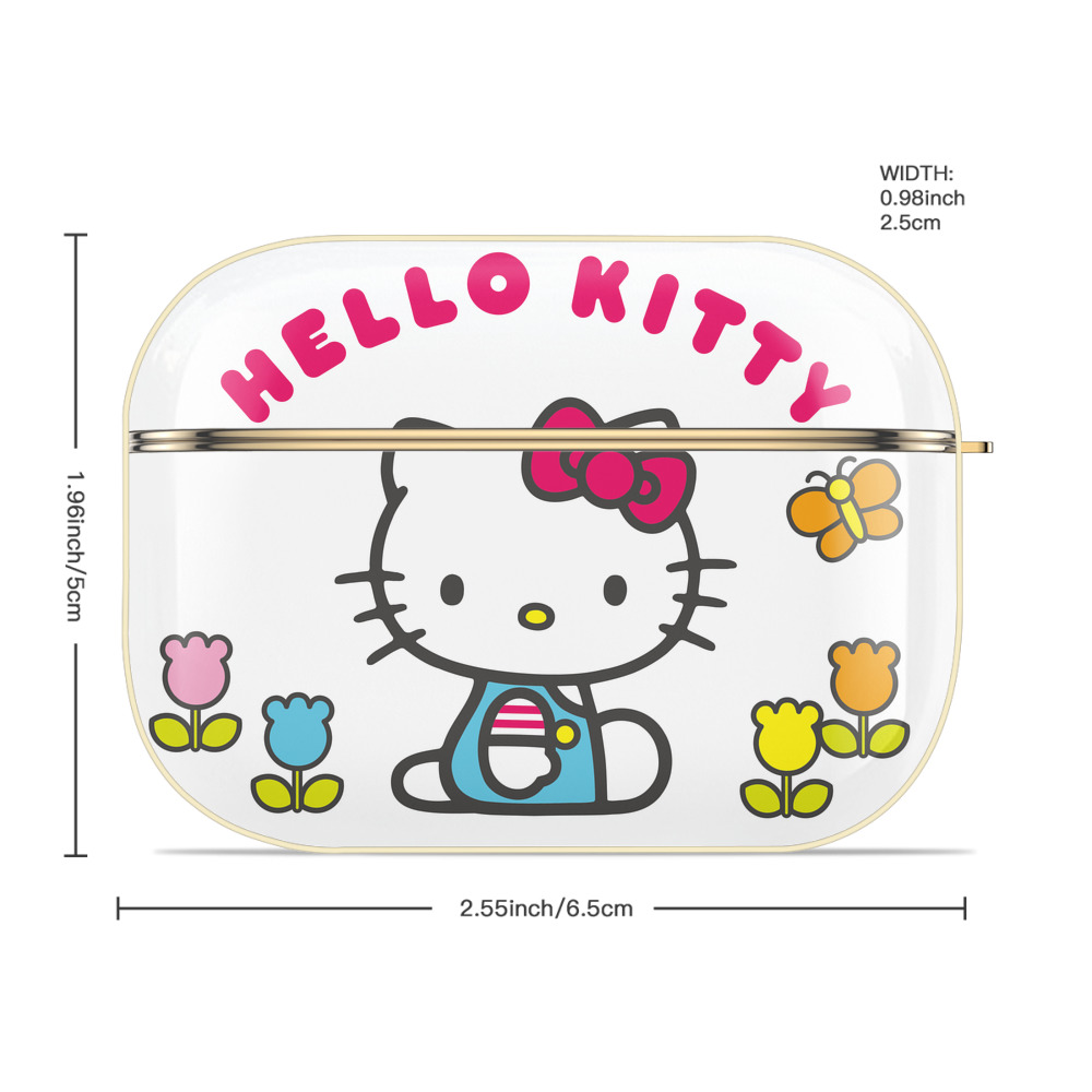 Hello Kitty ハローキティ 【AirPods Pro用】ハードシェル保護ケース｜耐衝撃・防指紋・カラビナ付き商品仕様