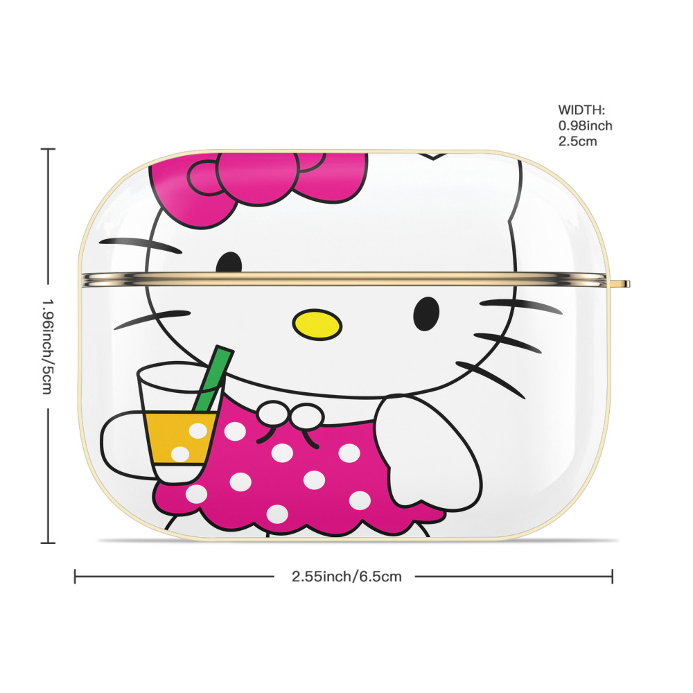 Hello Kitty ハローキティ 【AirPods Pro用】ハードシェル保護ケース｜耐衝撃・防指紋・カラビナ付き商品仕様