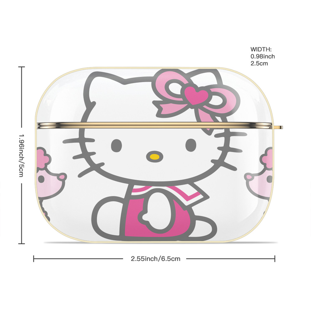 Hello Kitty ハローキティ 【AirPods Pro用】ハードシェル保護ケース｜耐衝撃・防指紋・カラビナ付き商品仕様