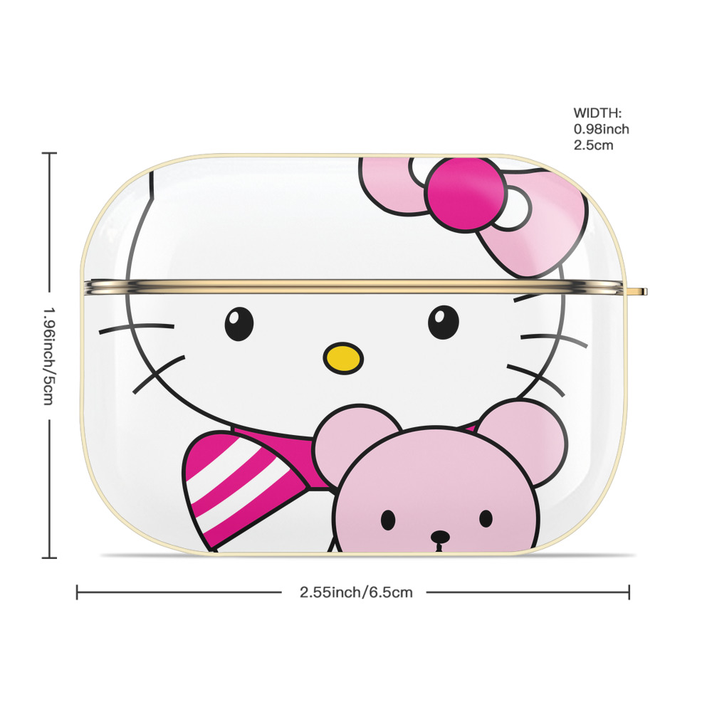 Hello Kitty ハローキティ 【AirPods Pro用】ハードシェル保護ケース｜耐衝撃・防指紋・カラビナ付き商品仕様