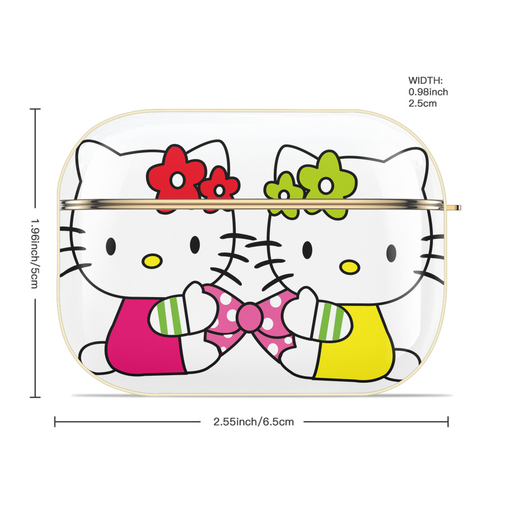 Hello Kitty ハローキティ 【AirPods Pro用】ハードシェル保護ケース｜耐衝撃・防指紋・カラビナ付き商品仕様