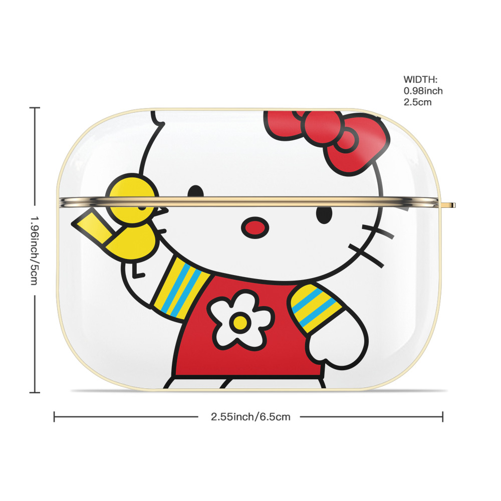 Hello Kitty ハローキティ 【AirPods Pro用】ハードシェル保護ケース｜耐衝撃・防指紋・カラビナ付き商品仕様