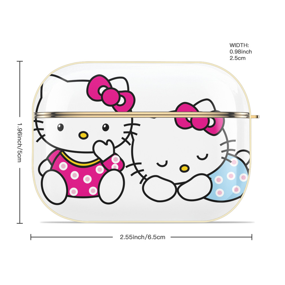 Hello Kitty ハローキティ 【AirPods Pro用】ハードシェル保護ケース｜耐衝撃・防指紋・カラビナ付き商品仕様