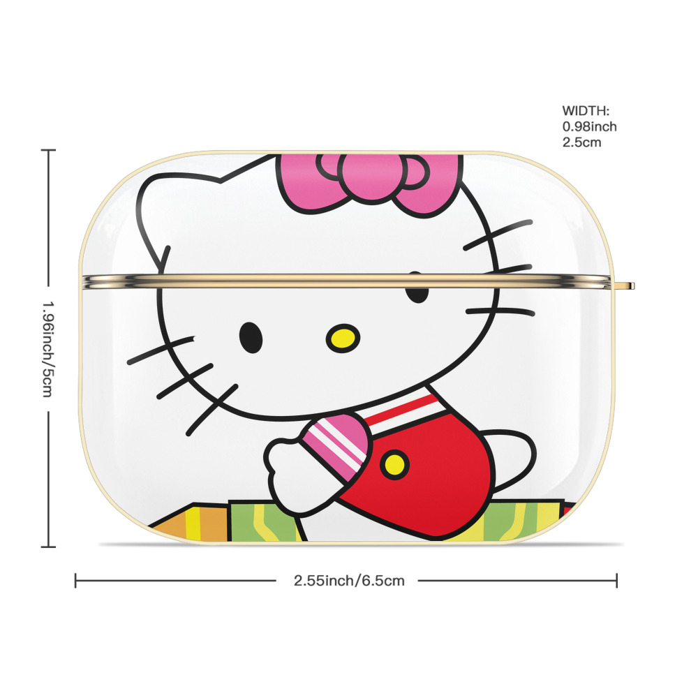 Hello Kitty ハローキティ 【AirPods Pro用】ハードシェル保護ケース｜耐衝撃・防指紋・カラビナ付き商品仕様