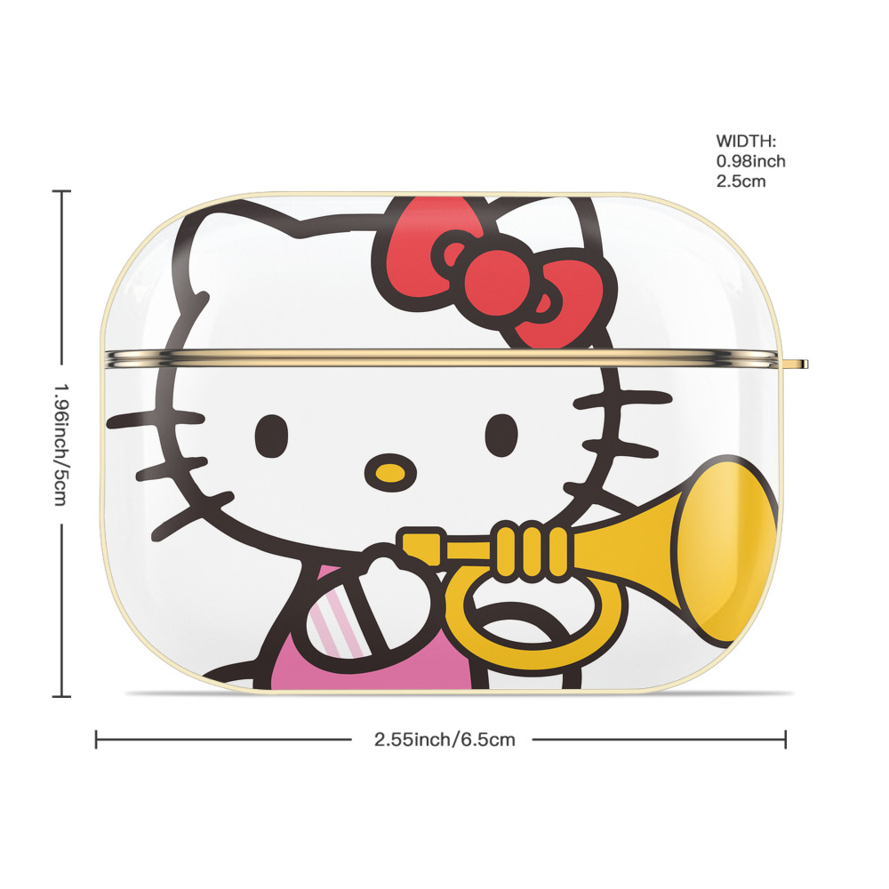 Hello Kitty ハローキティ 【AirPods Pro用】ハードシェル保護ケース｜耐衝撃・防指紋・カラビナ付き商品仕様
