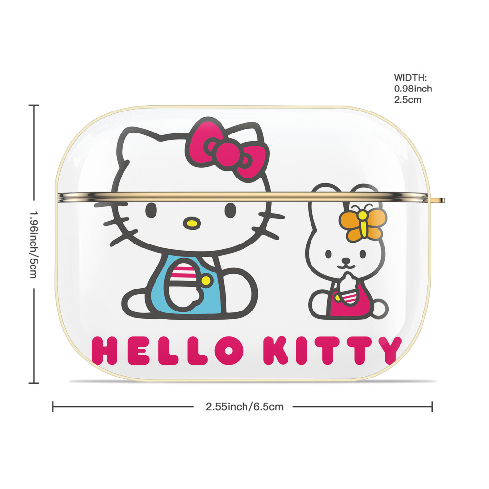 Hello Kitty ハローキティ 【AirPods Pro用】ハードシェル保護ケース｜耐衝撃・防指紋・カラビナ付き商品仕様