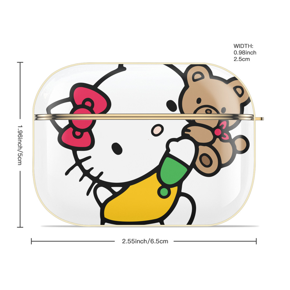 Hello Kitty ハローキティ 【AirPods Pro用】ハードシェル保護ケース｜耐衝撃・防指紋・カラビナ付き商品仕様