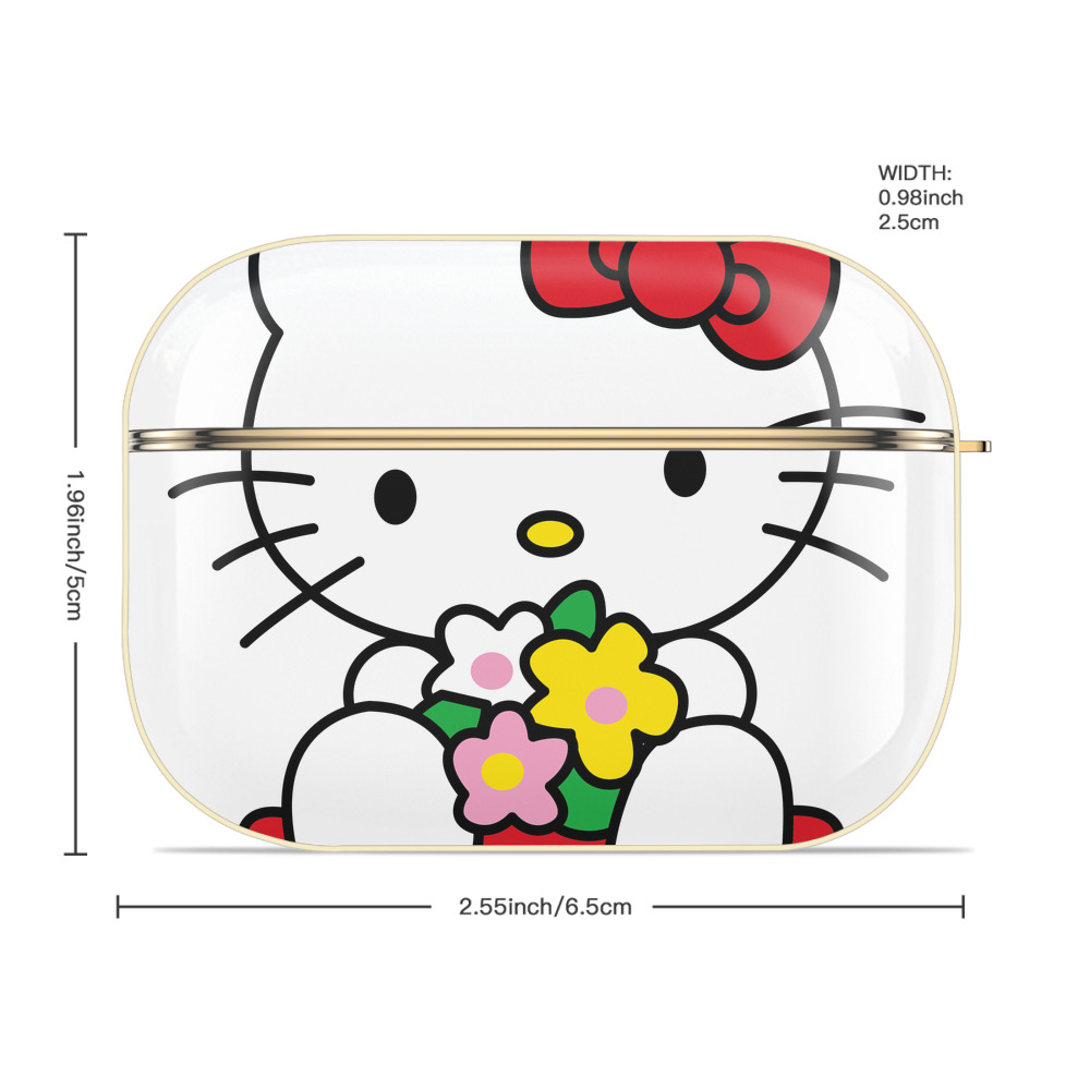 Hello Kitty ハローキティ 【AirPods Pro用】ハードシェル保護ケース｜耐衝撃・防指紋・カラビナ付き商品仕様