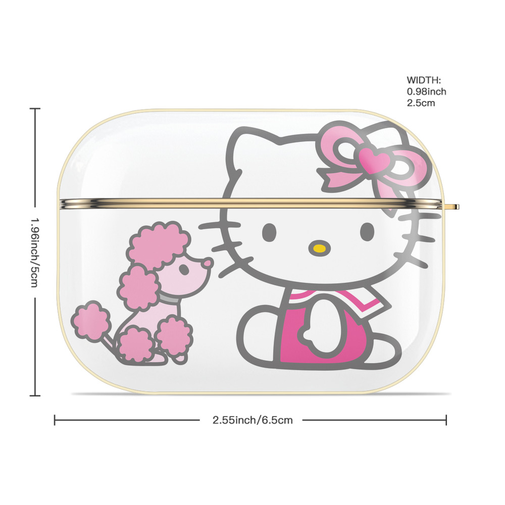 Hello Kitty ハローキティ 【AirPods Pro用】ハードシェル保護ケース｜耐衝撃・防指紋・カラビナ付き商品仕様