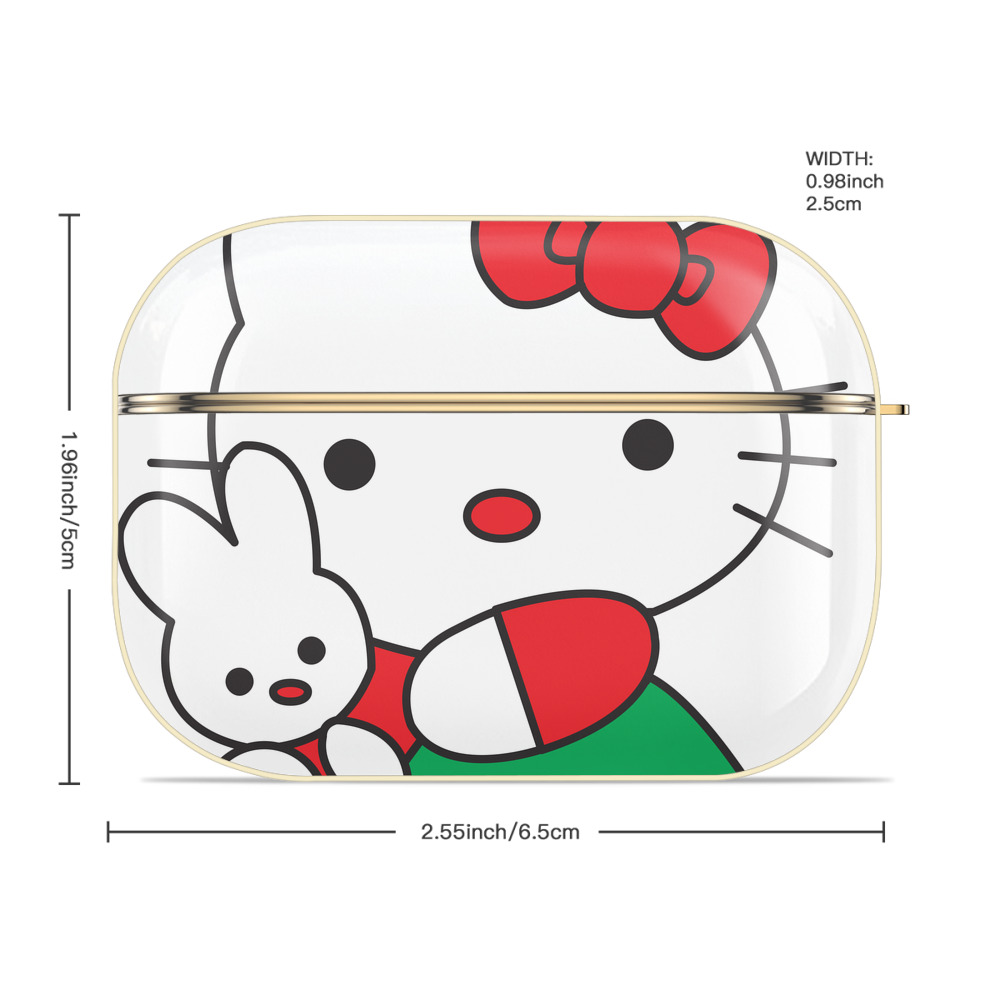 Hello Kitty ハローキティ 【AirPods Pro用】ハードシェル保護ケース｜耐衝撃・防指紋・カラビナ付き商品仕様