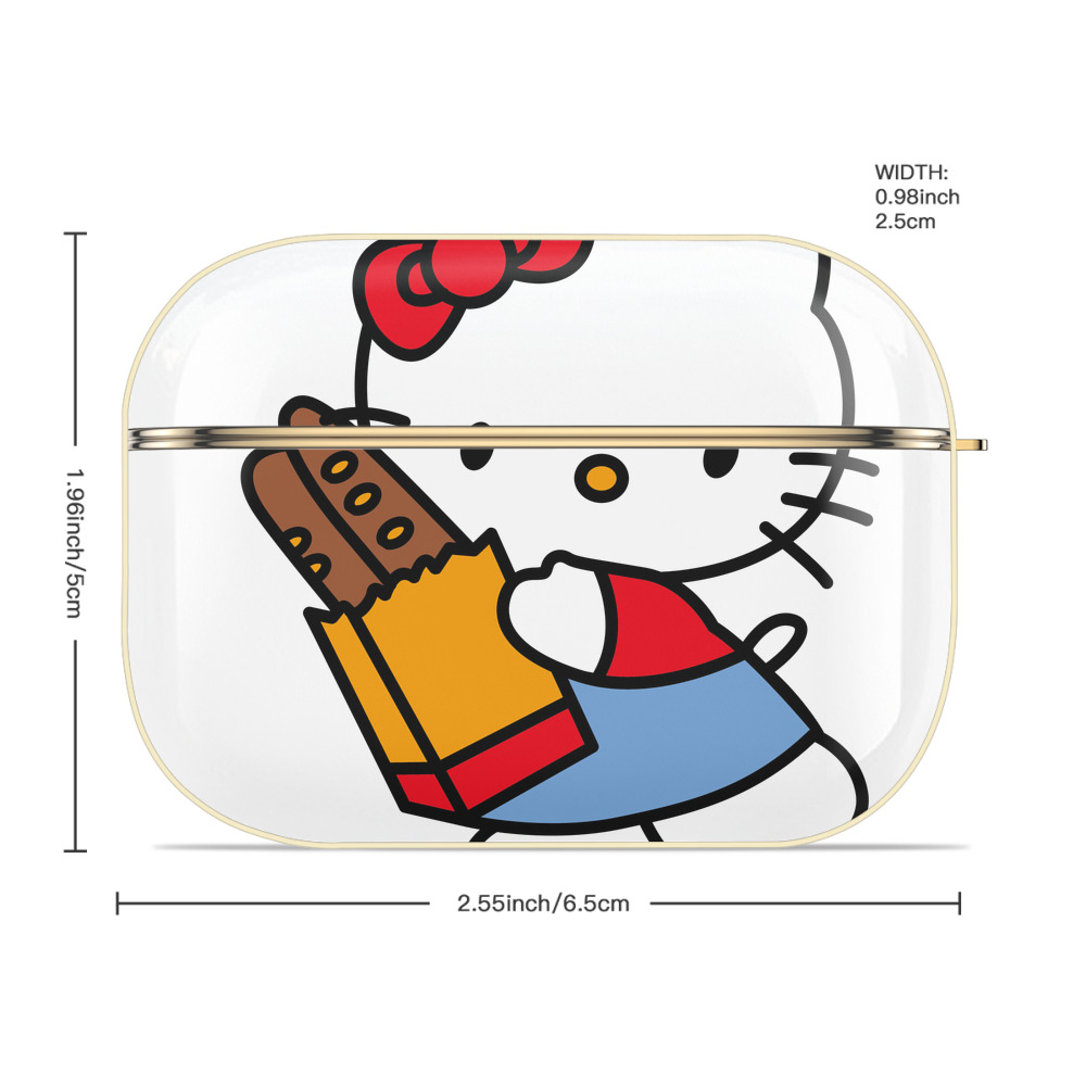Hello Kitty ハローキティ 【AirPods Pro用】ハードシェル保護ケース｜耐衝撃・防指紋・カラビナ付き商品仕様