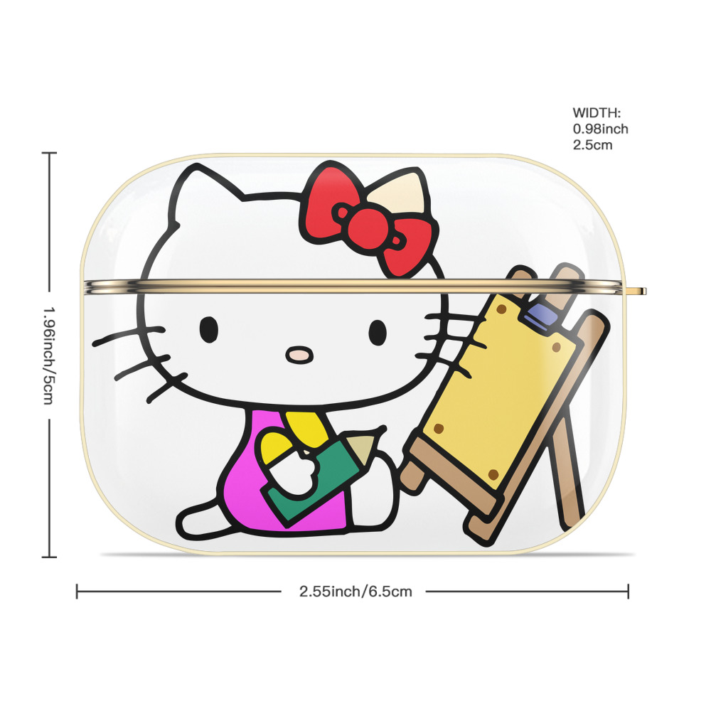 Hello Kitty ハローキティ 【AirPods Pro用】ハードシェル保護ケース｜耐衝撃・防指紋・カラビナ付き商品仕様