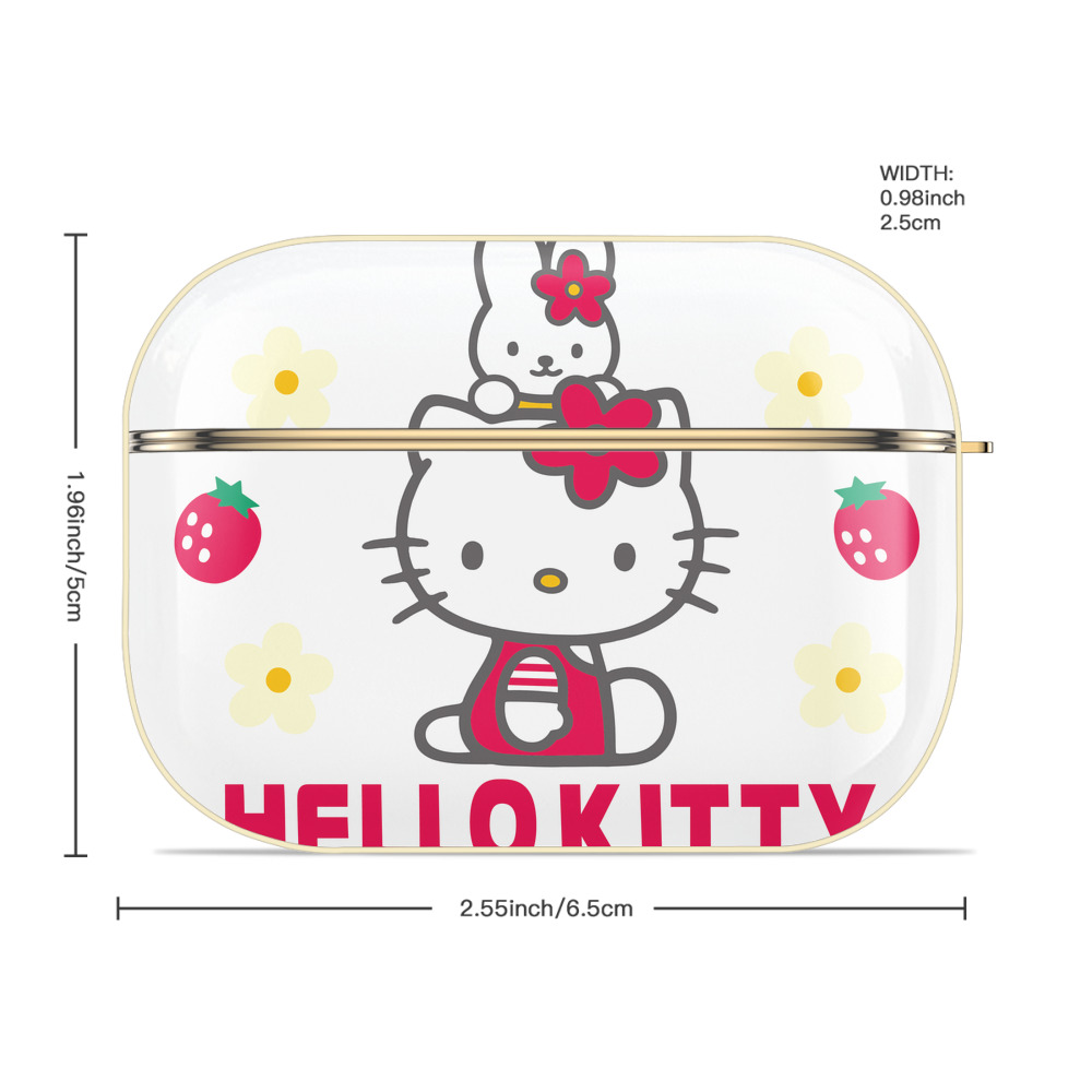 Hello Kitty ハローキティ 【AirPods Pro用】ハードシェル保護ケース｜耐衝撃・防指紋・カラビナ付き商品仕様