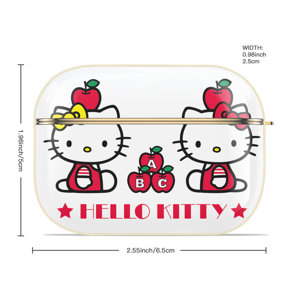 Hello Kitty ハローキティ 【AirPods Pro用】ハードシェル保護ケース｜耐衝撃・防指紋・カラビナ付き商品仕様