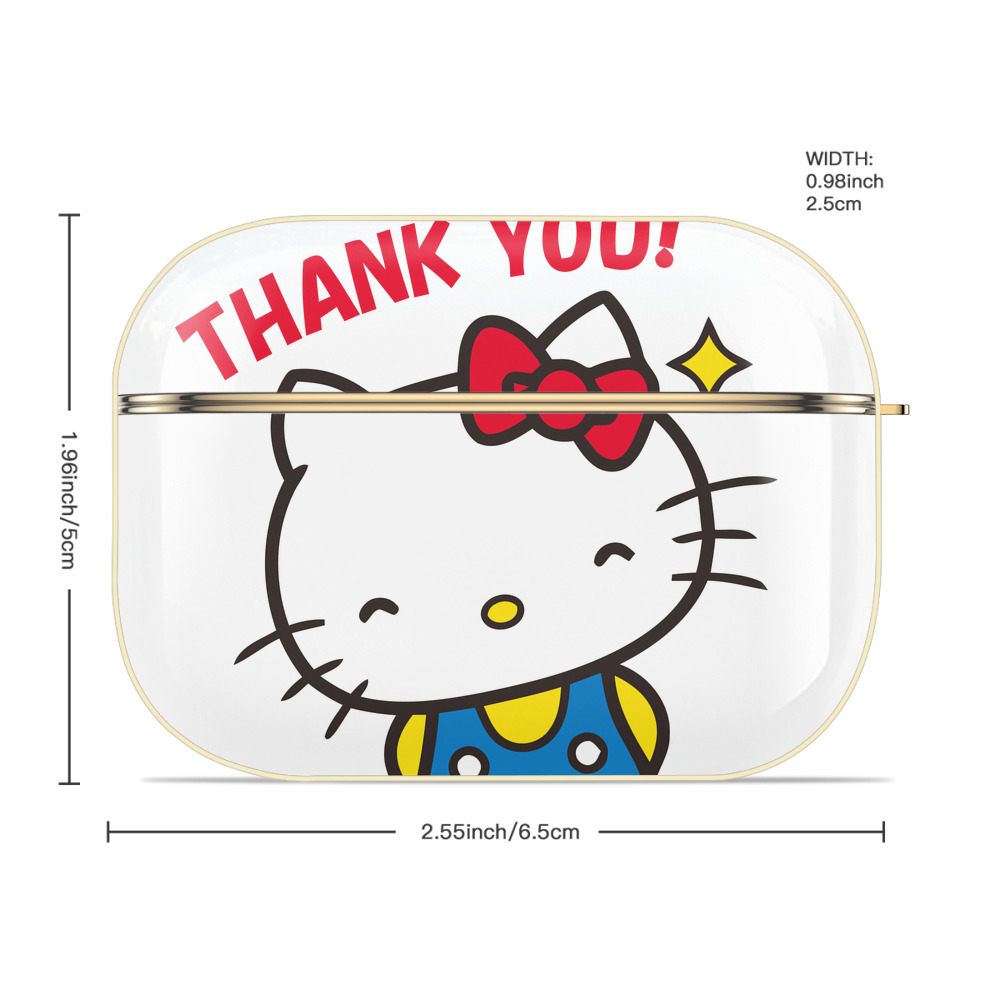 Hello Kitty ハローキティ 【AirPods Pro用】ハードシェル保護ケース｜耐衝撃・防指紋・カラビナ付き商品仕様