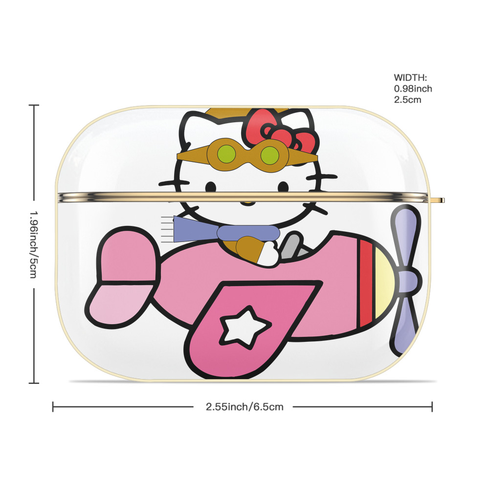 Hello Kitty ハローキティ 【AirPods Pro用】ハードシェル保護ケース｜耐衝撃・防指紋・カラビナ付き商品仕様