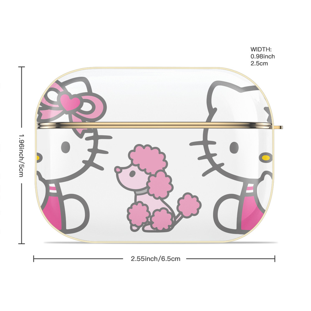 Hello Kitty ハローキティ 【AirPods Pro用】ハードシェル保護ケース｜耐衝撃・防指紋・カラビナ付き商品仕様