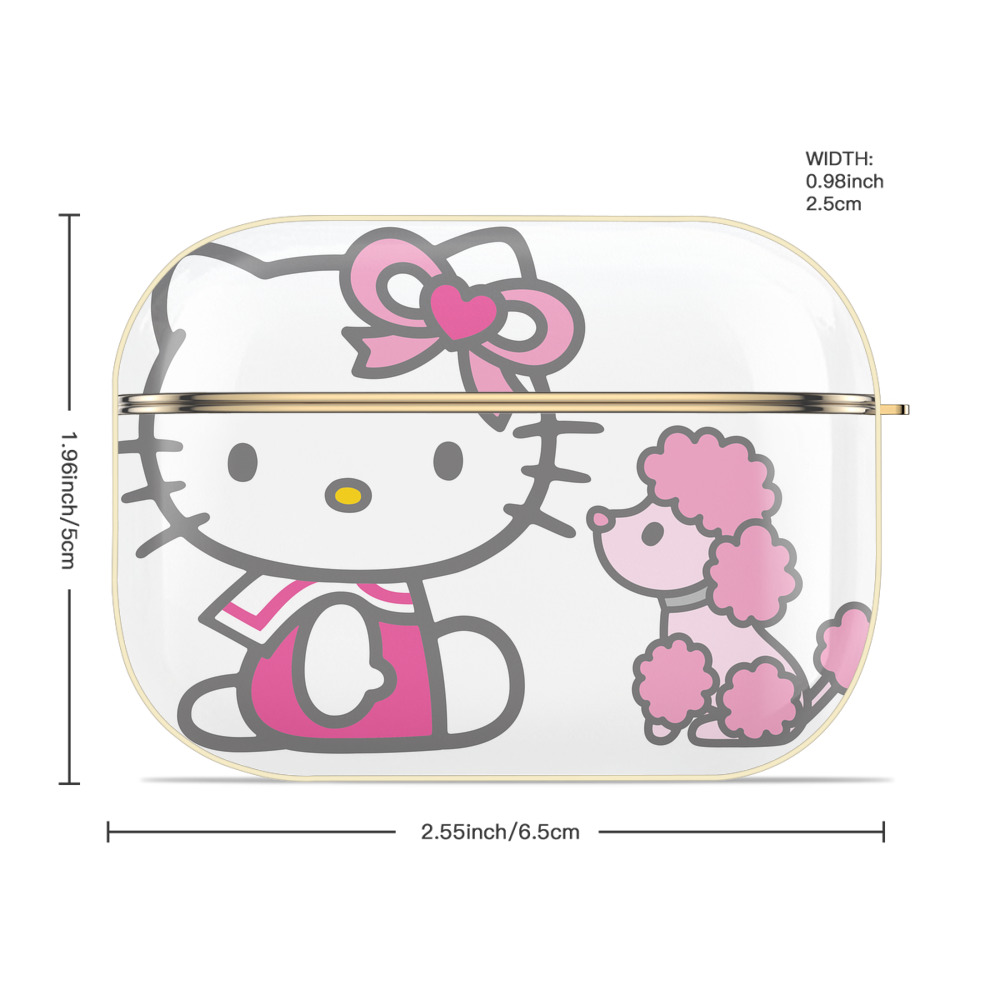 Hello Kitty ハローキティ 【AirPods Pro用】ハードシェル保護ケース｜耐衝撃・防指紋・カラビナ付き商品仕様
