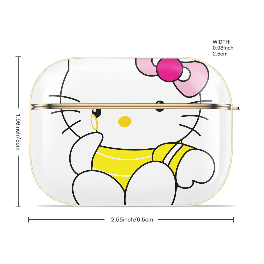 Hello Kitty ハローキティ 【AirPods Pro用】ハードシェル保護ケース｜耐衝撃・防指紋・カラビナ付き商品仕様