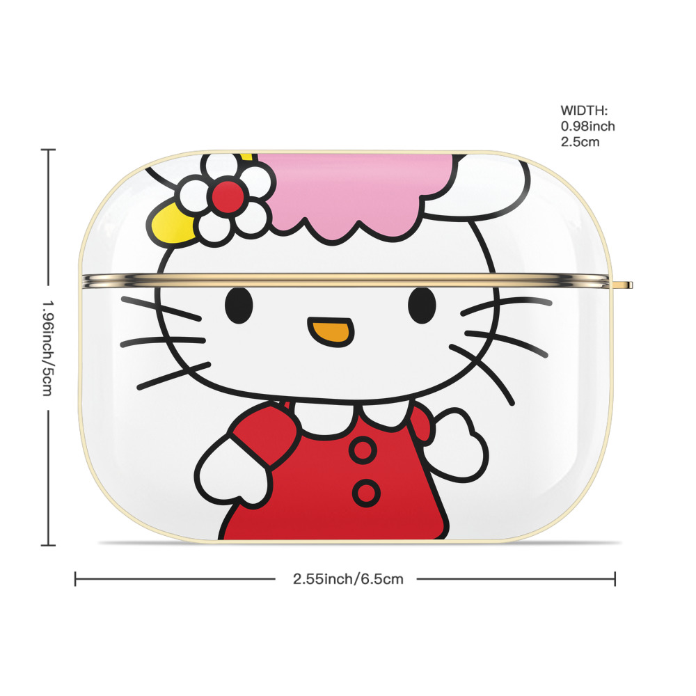 Hello Kitty ハローキティ 【AirPods Pro用】ハードシェル保護ケース｜耐衝撃・防指紋・カラビナ付き商品仕様