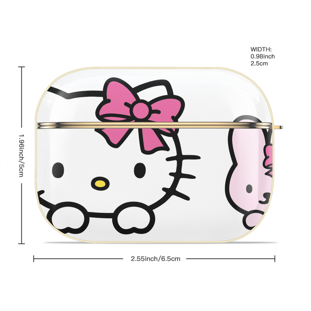 Hello Kitty ハローキティ 【AirPods Pro用】ハードシェル保護ケース｜耐衝撃・防指紋・カラビナ付き商品仕様