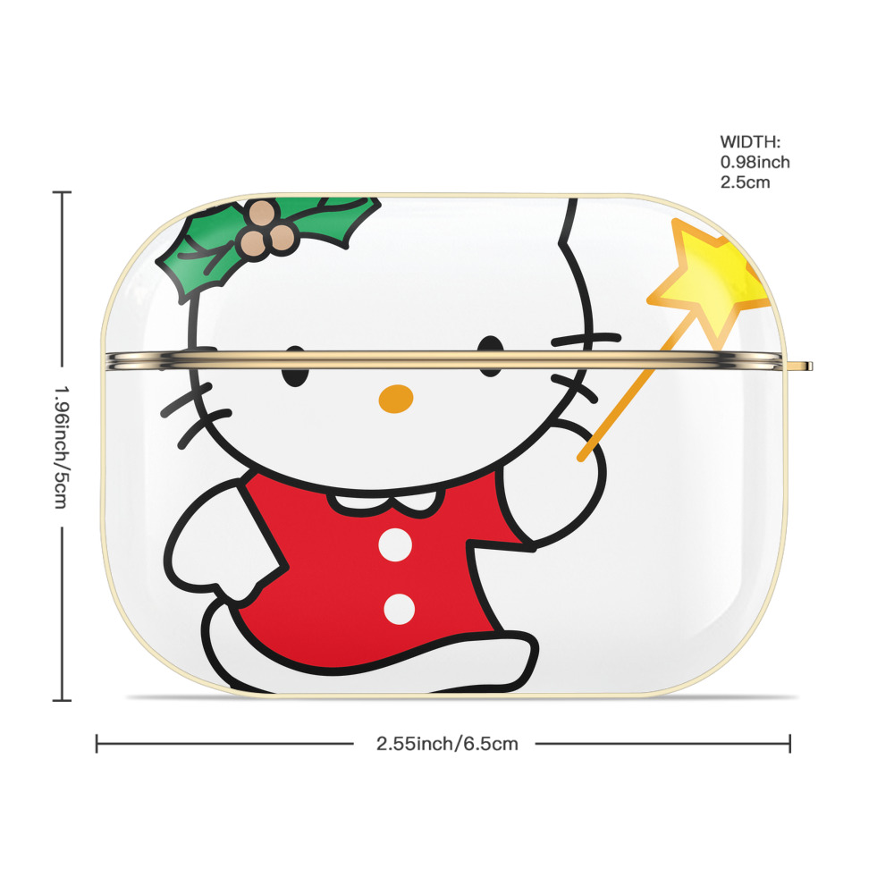 Hello Kitty ハローキティ 【AirPods Pro用】ハードシェル保護ケース｜耐衝撃・防指紋・カラビナ付き商品仕様
