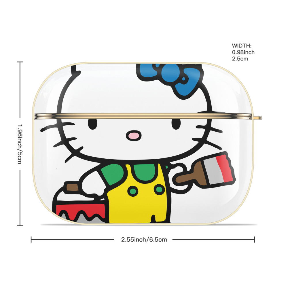 Hello Kitty ハローキティ 【AirPods Pro用】ハードシェル保護ケース｜耐衝撃・防指紋・カラビナ付き商品仕様
