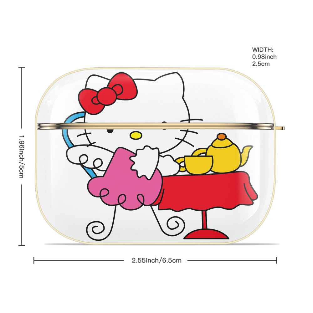 Hello Kitty ハローキティ 【AirPods Pro用】ハードシェル保護ケース｜耐衝撃・防指紋・カラビナ付き商品仕様