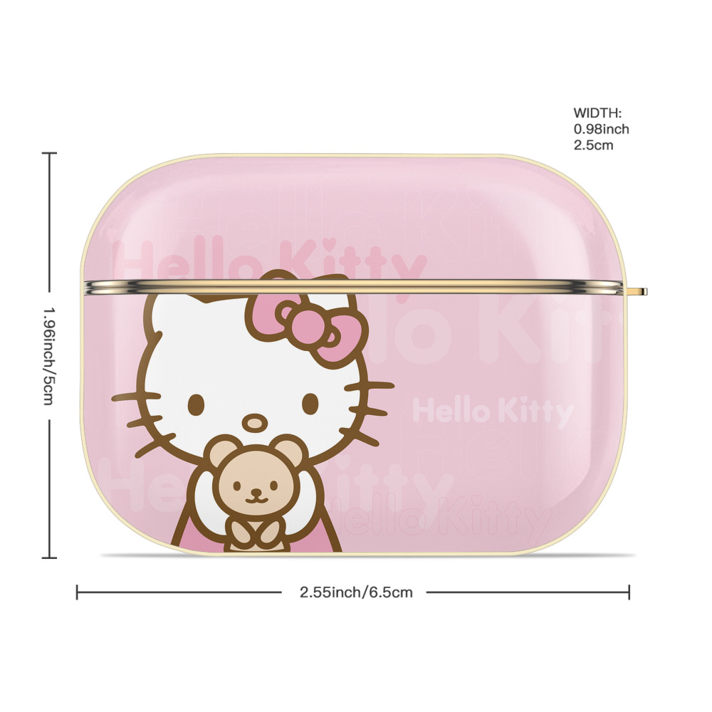 Hello Kitty ハローキティ 【AirPods Pro用】ハードシェル保護ケース｜耐衝撃・防指紋・カラビナ付き商品仕様
