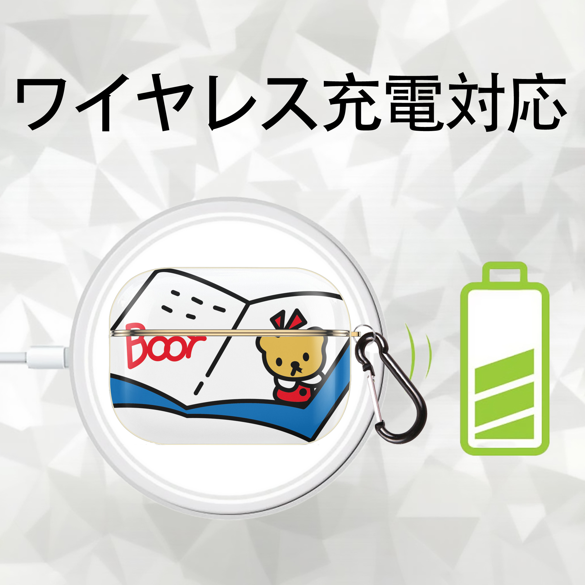 Hello Kitty ハローキティ 【AirPods Pro用】ハードシェル保護ケース｜耐衝撃・防指紋・カラビナ付き商品仕様