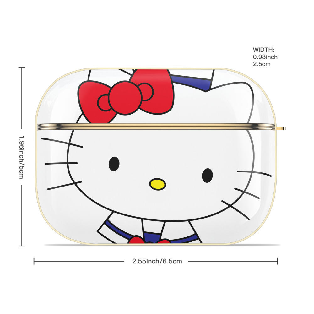 Hello Kitty ハローキティ 【AirPods Pro用】ハードシェル保護ケース｜耐衝撃・防指紋・カラビナ付き商品仕様