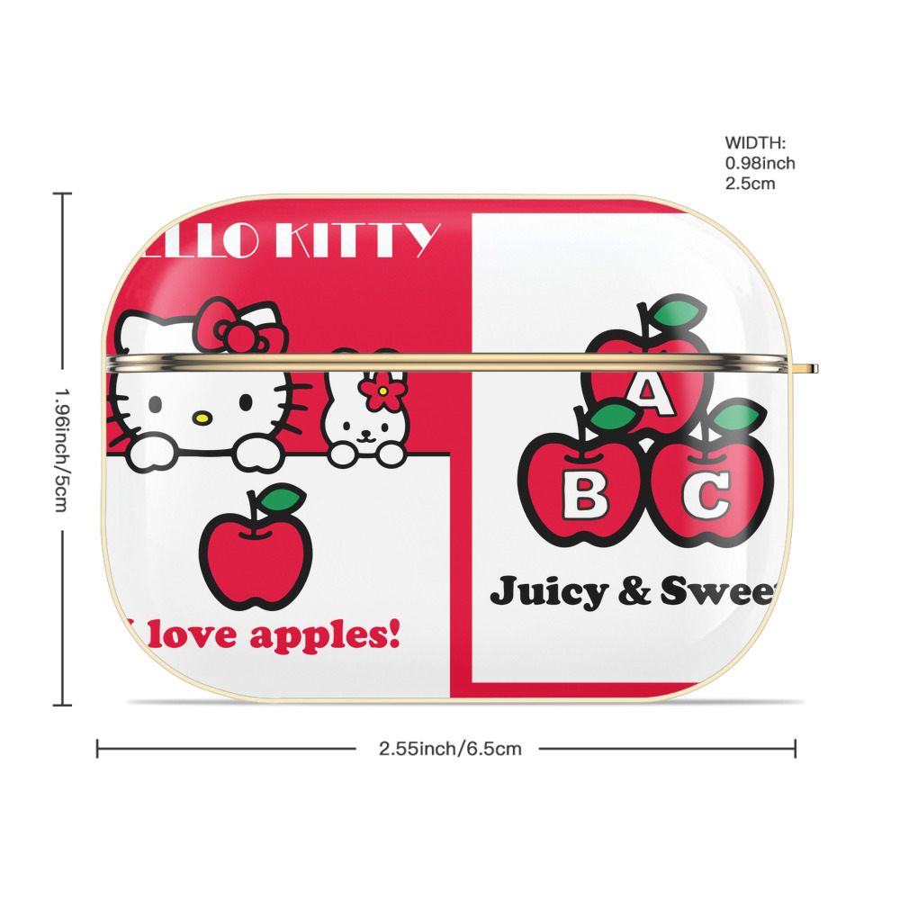 Hello Kitty ハローキティ 【AirPods Pro用】ハードシェル保護ケース｜耐衝撃・防指紋・カラビナ付き商品仕様
