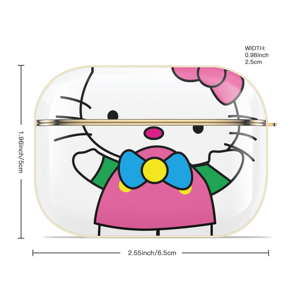 Hello Kitty ハローキティ 【AirPods Pro用】ハードシェル保護ケース｜耐衝撃・防指紋・カラビナ付き商品仕様