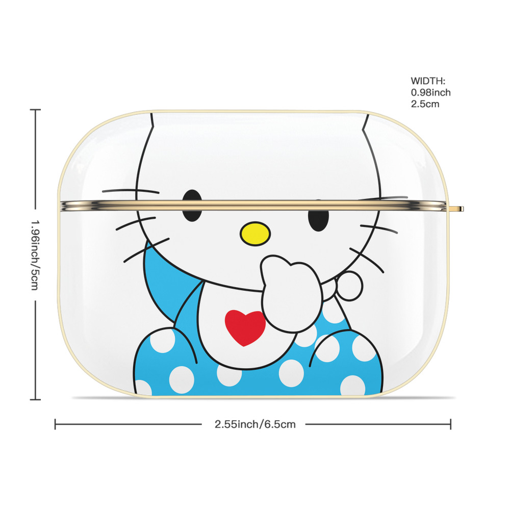 Hello Kitty ハローキティ 【AirPods Pro用】ハードシェル保護ケース｜耐衝撃・防指紋・カラビナ付き商品仕様