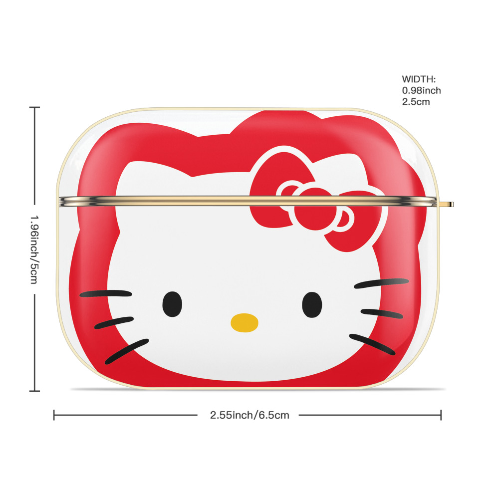 Hello Kitty ハローキティ 【AirPods Pro用】ハードシェル保護ケース｜耐衝撃・防指紋・カラビナ付き商品仕様