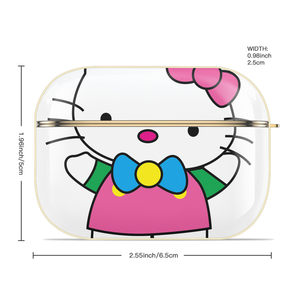 Hello Kitty ハローキティ 【AirPods Pro用】ハードシェル保護ケース｜耐衝撃・防指紋・カラビナ付き商品仕様