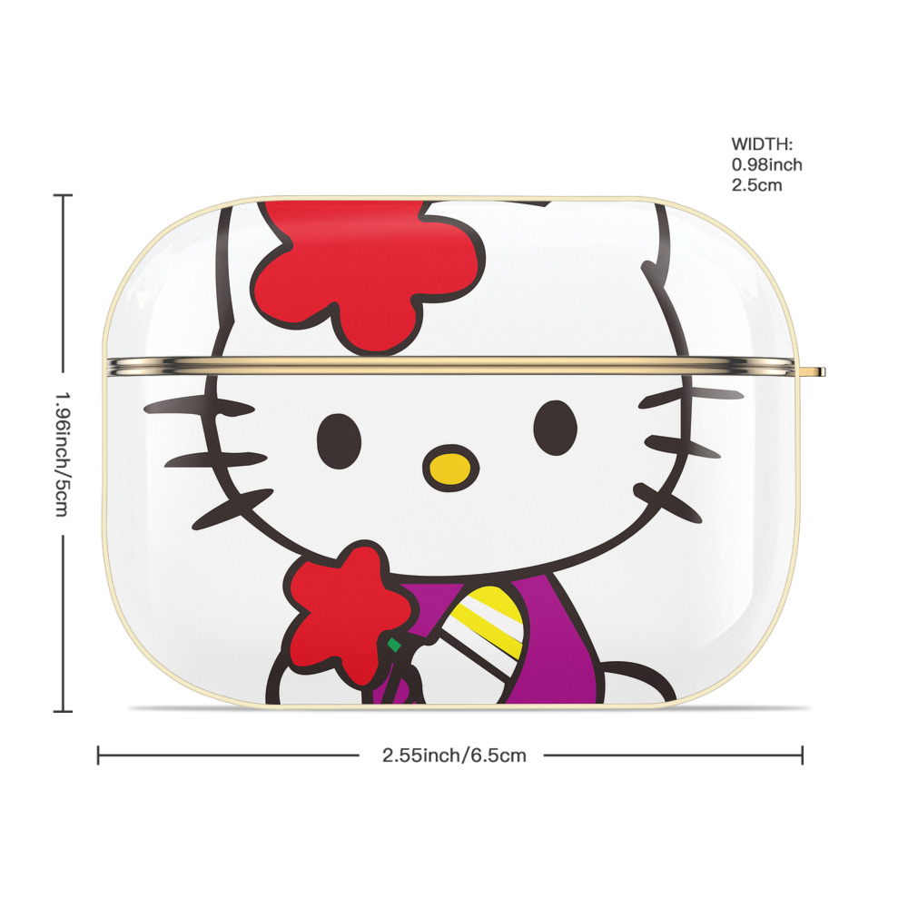 Hello Kitty ハローキティ 【AirPods Pro用】ハードシェル保護ケース｜耐衝撃・防指紋・カラビナ付き商品仕様
