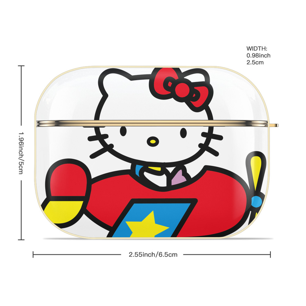 Hello Kitty ハローキティ 【AirPods Pro用】ハードシェル保護ケース｜耐衝撃・防指紋・カラビナ付き商品仕様