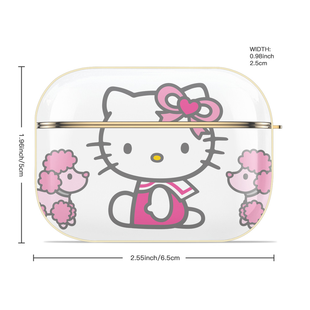 Hello Kitty ハローキティ 【AirPods Pro用】ハードシェル保護ケース｜耐衝撃・防指紋・カラビナ付き商品仕様